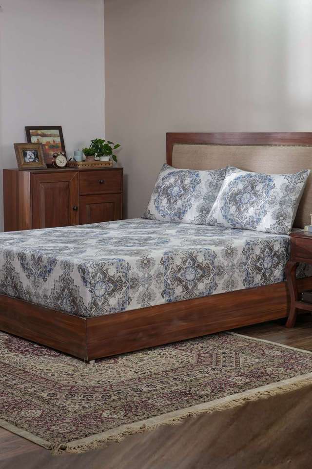 Vintage-Utopian-Regan-Excessive-Extreme-Blue-King-Bed-Sheet-With-Pillow-Case