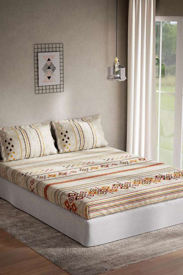 145-TC-Cotton-Classic-King-Double-Bedsheet-with-2-Pillow-Covers