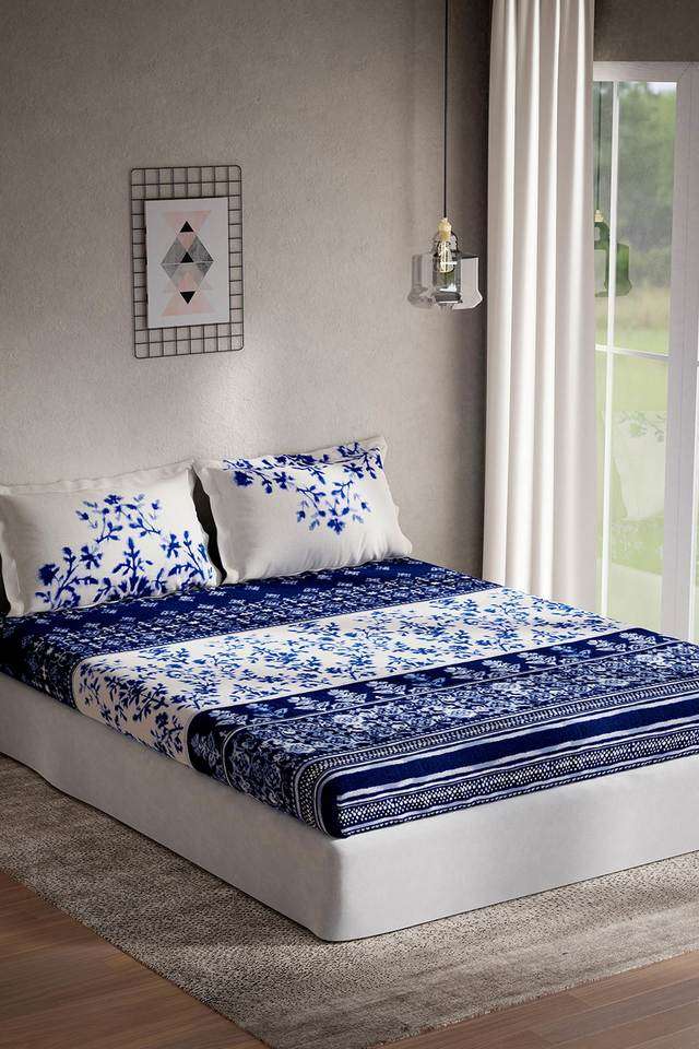 145-TC-Cotton-Classic-King-Double-Bedsheet-with-2-Pillow-Covers