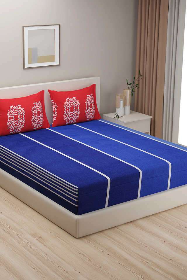 Vedic-144-TC-Cotton-Floral-Super-King-Double-Bedsheet-Pack-of-3