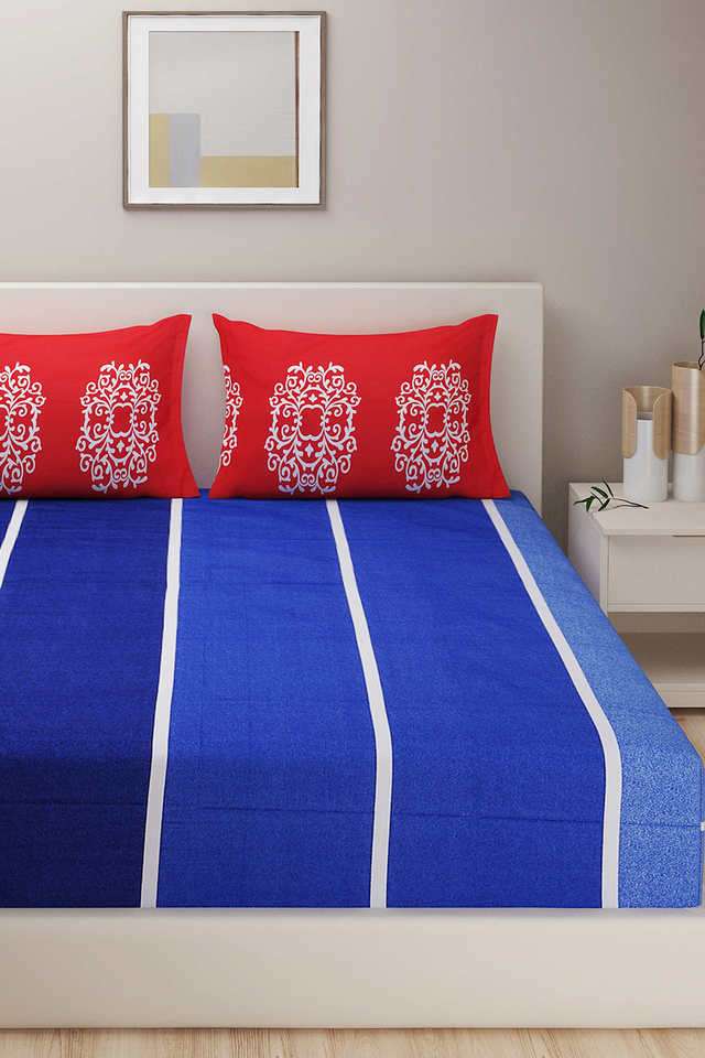 Vedic-144-TC-Cotton-Floral-Super-King-Double-Bedsheet-Pack-of-3