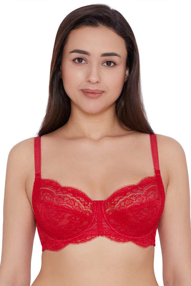 Wired-Fixed-Strap-Non-Padded-Women-s-Lace-Bra