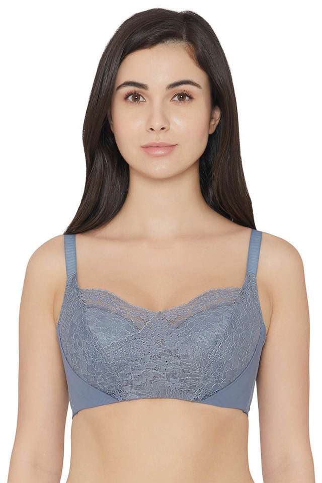 Wired-Fixed-Strap-Padded-Women-s-Lace-Bra