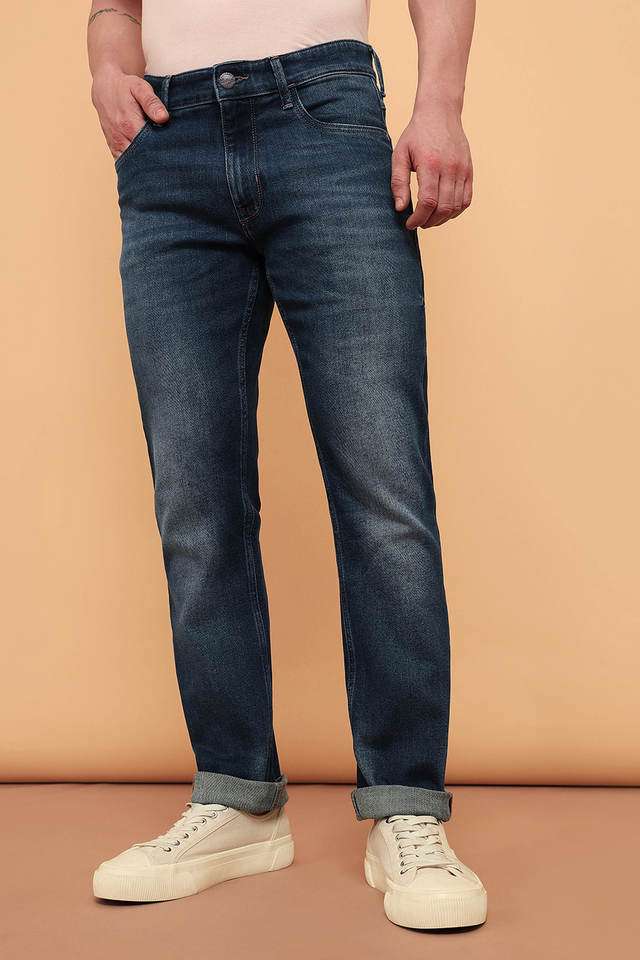 Light-Wash-Cotton-Straight-Fit-Men-s-Jeans