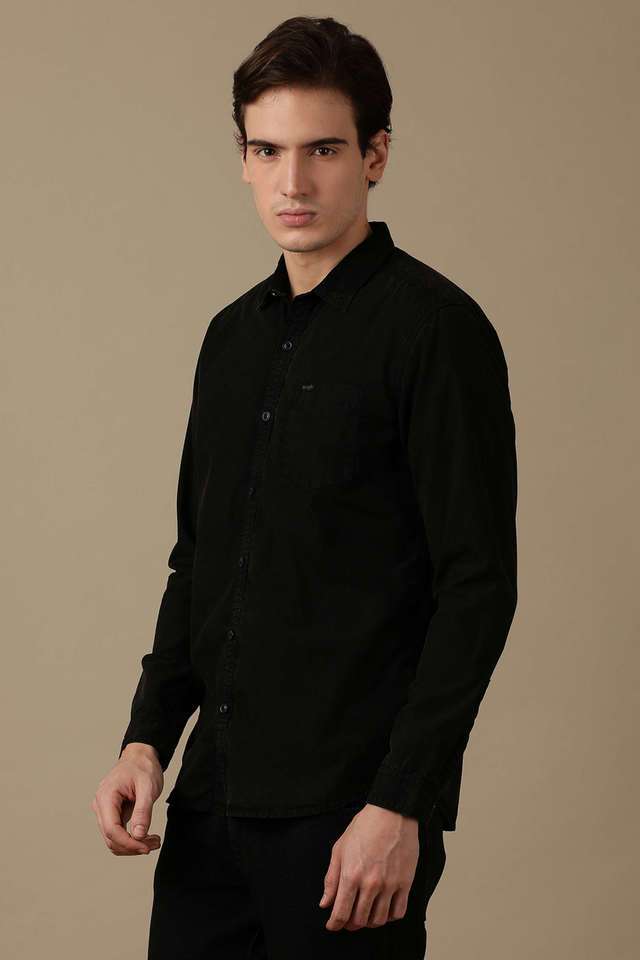 Solid-Cotton-Regular-Fit-Men-s-Casual-Shirt