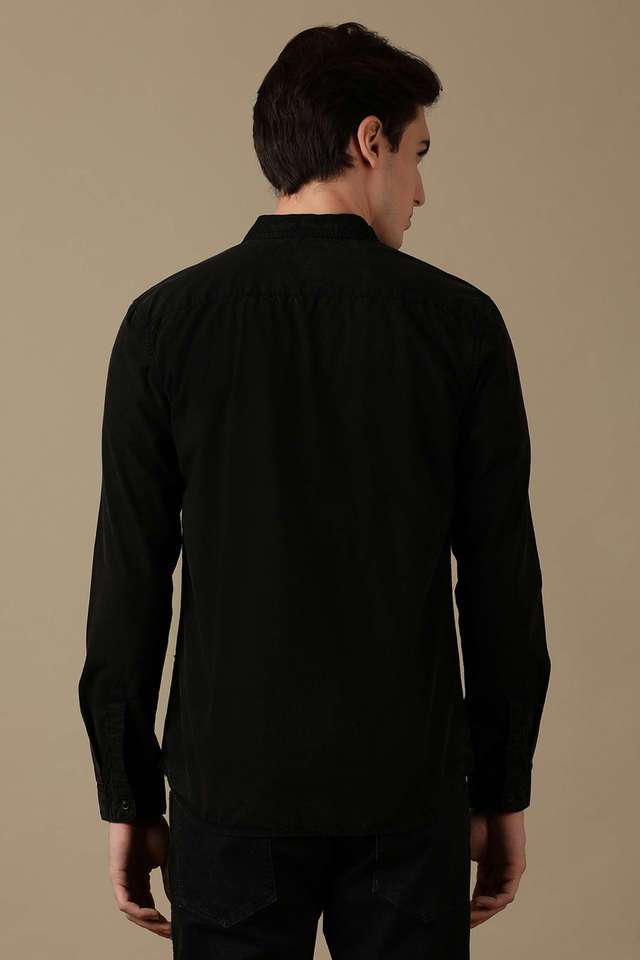 Solid-Cotton-Regular-Fit-Men-s-Casual-Shirt