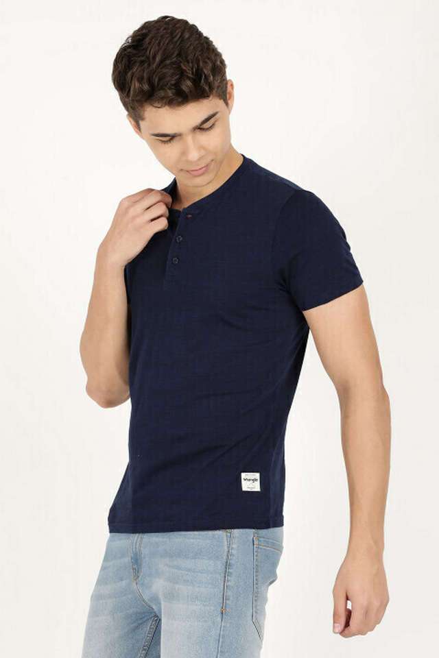 Solid-Cotton-Regular-Fit-Men-T-Shirt