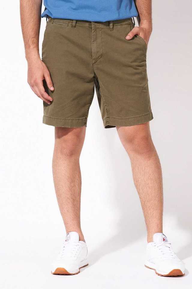 Solid-Cotton-Blend-Regular-Fit-Men-s-Casual-Shorts