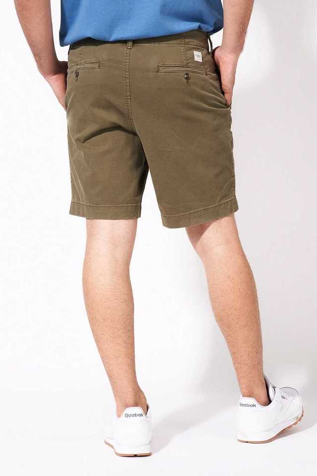 Solid-Cotton-Blend-Regular-Fit-Men-s-Casual-Shorts