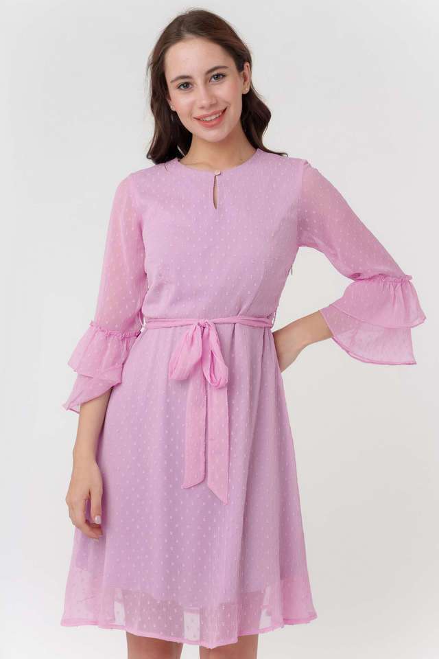zink london Solid Round Neck Polyester Women Dress-picture-15