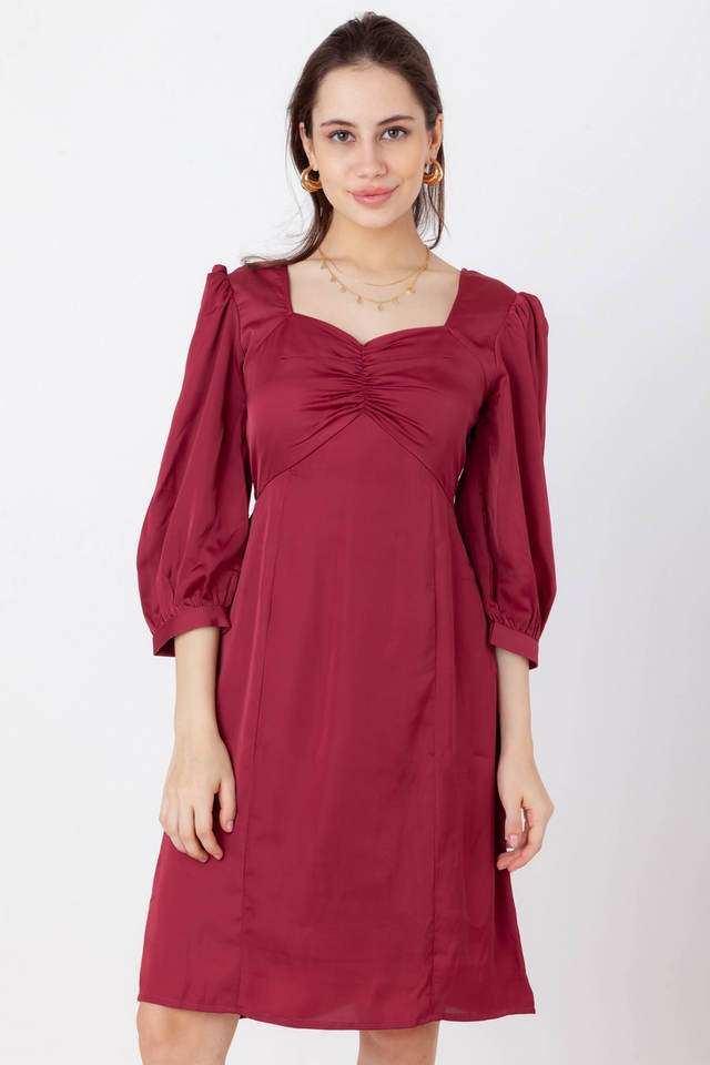 zink london Solid Round Neck Polyester Women Dress-picture-10