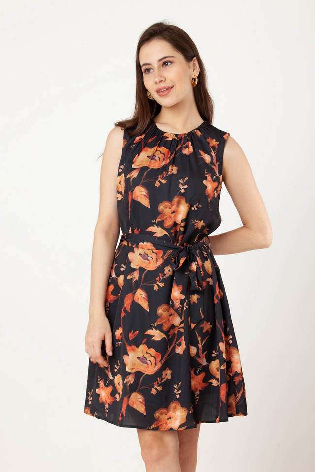 zink london Printed Round Neck Polyester Women Dress-picture-14