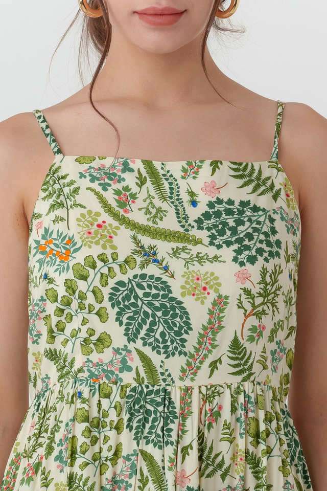 Floral-Square-Neck-Viscose-Women-s-Dress