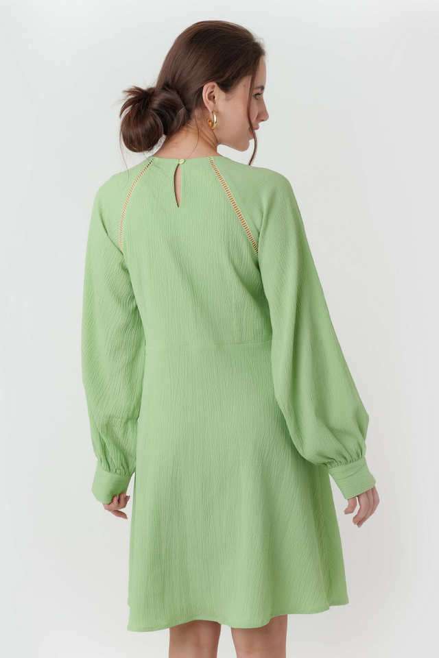 Textured-Round-Neck-Polyester-Women-s-Dress