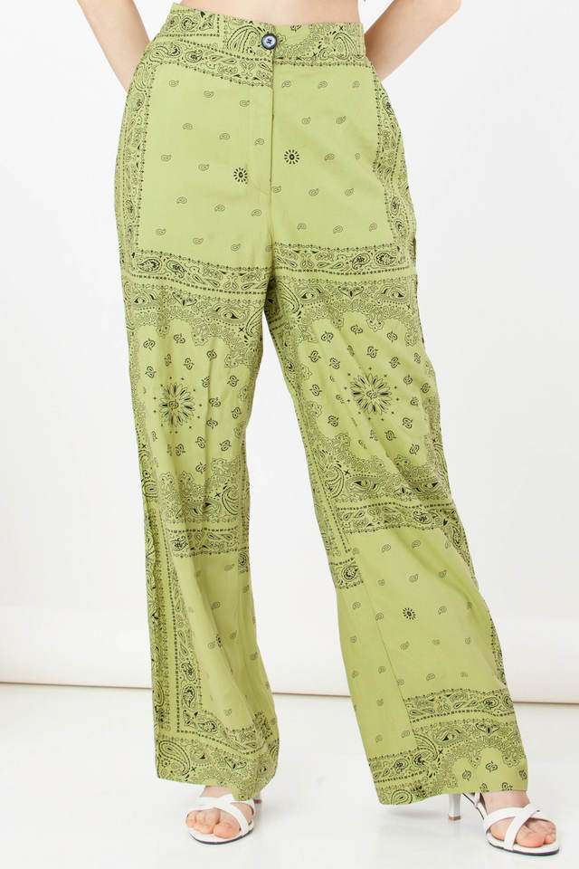 Printed Regular Fit Viscose Women's Casual Wear Trouser-image-2