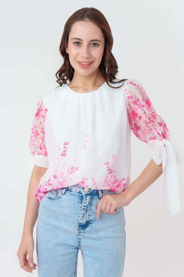 zink london Printed Polyester Round Neck Women's Top-picture-31