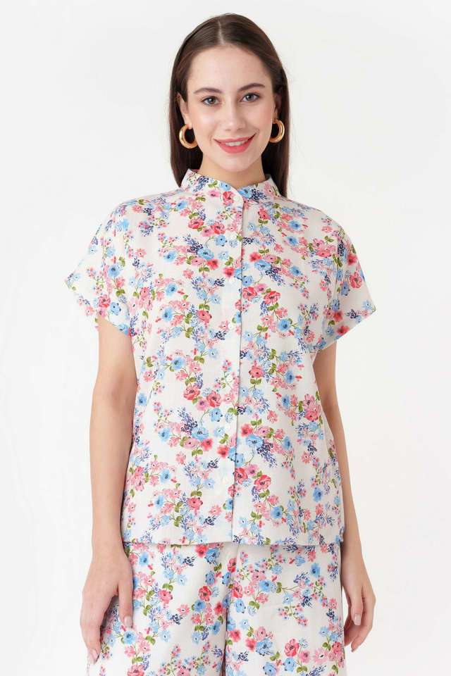 zink london Printed Polyester Collar Neck Women's Top-picture-37