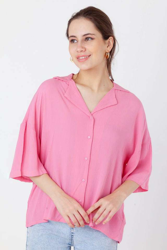zink london Solid Collared Viscose Women's Casual Wear Shirt-picture-33