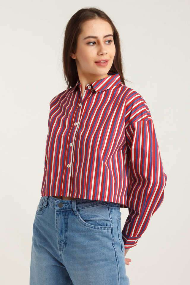 zink london Printed Cotton Collared Women's Top-picture-35
