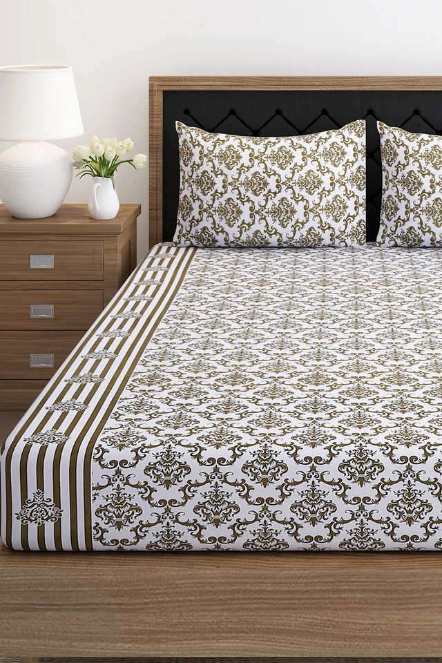 Zinnia-250-TC-Cotton-Geometric-Single-Single-Bedsheet-Pack-of-2