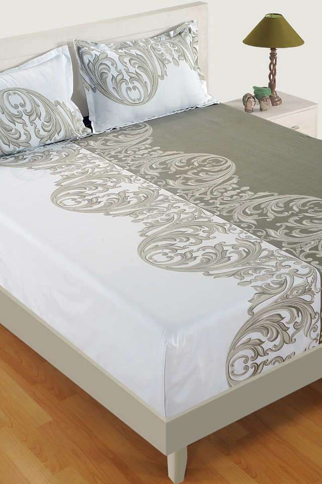 Zinnia-250-TC-Cotton-Floral-King-Fitted-Sheet-Pack-of-3