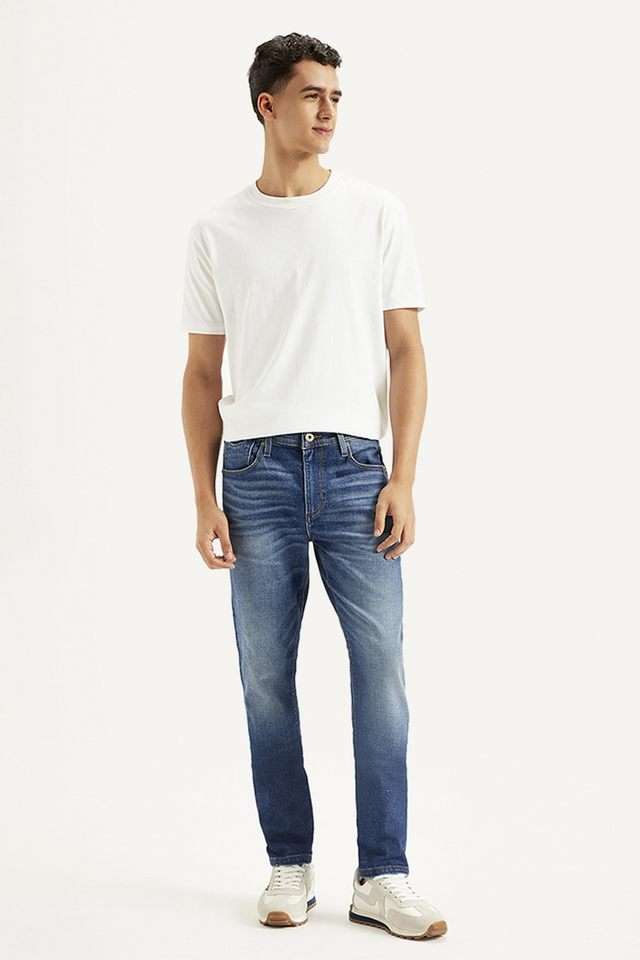 Light-Wash-Cotton-Tapered-Fit-Men-s-Jeans