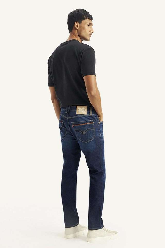 Light-Wash-Polyester-Slim-Fit-Men-s-Jeans