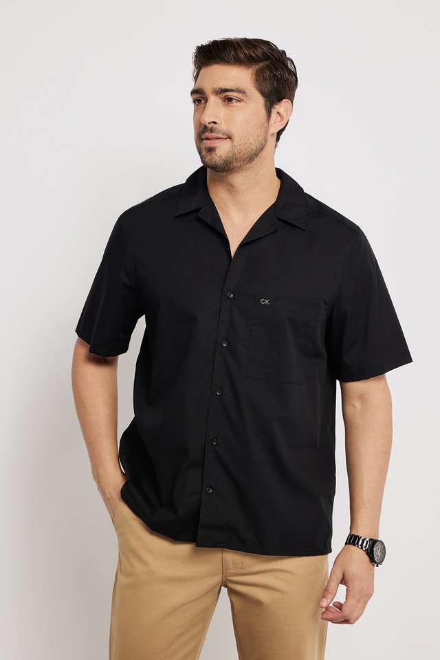 Solid-Cotton-Relaxed-Fit-Men-s-Casual-Shirt