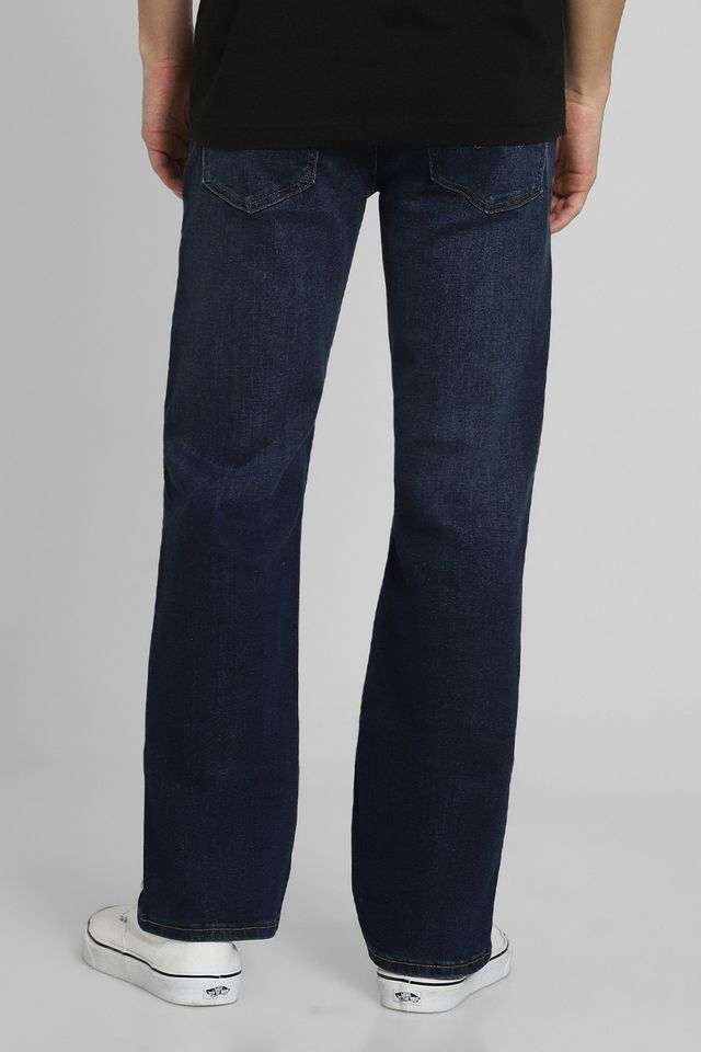 Mid-Rise-Blended-Fabric-Bootcut-Fit-Men-s-Jeans