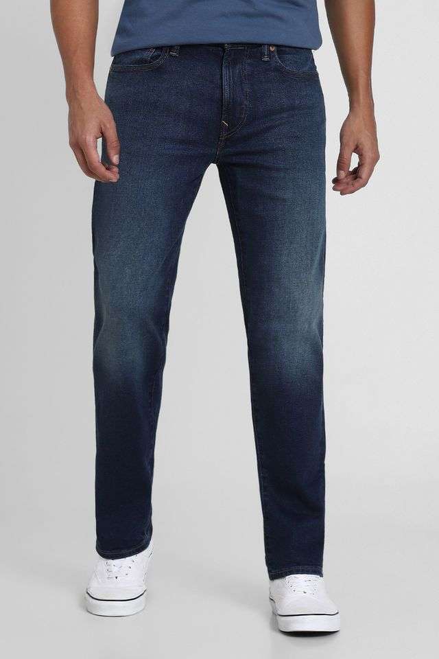 Mid-Rise-Blended-Fabric-Straight-Fit-Men-s-Jeans