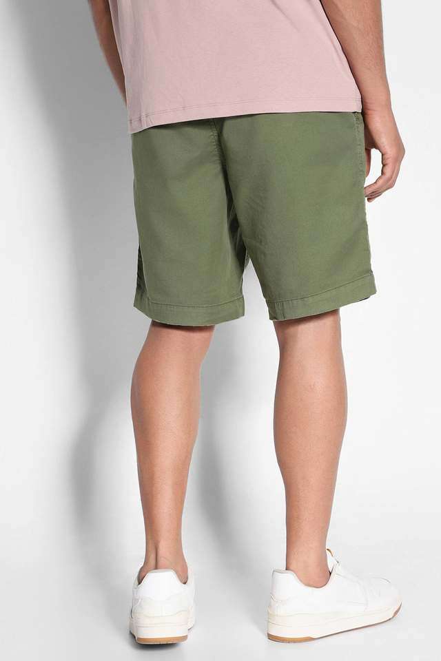 Solid-Cotton-Regular-Fit-Men-s-Shorts