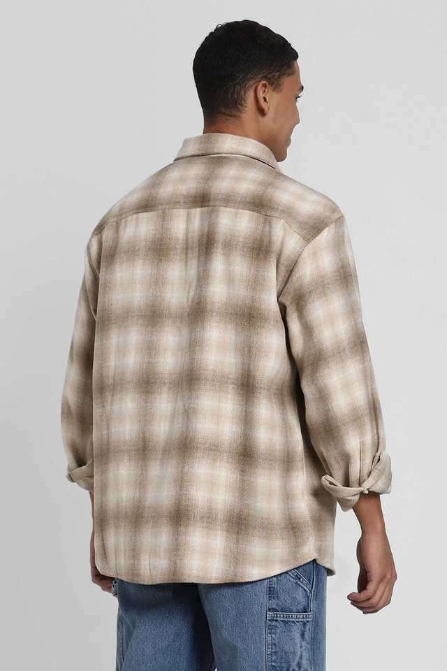 Checks-Polyester-Regular-Fit-Men-s-Casual-Wear-Shirt
