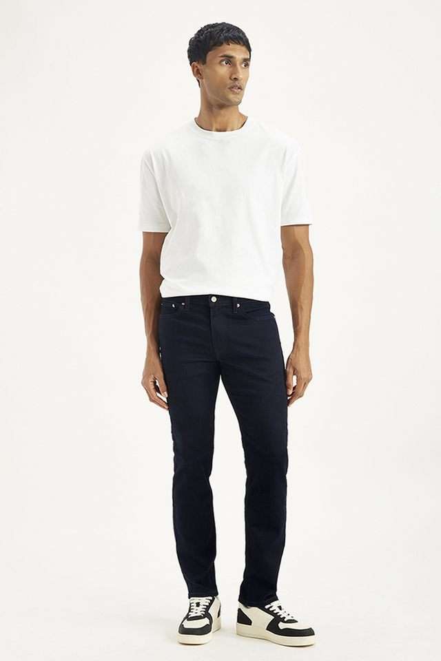 Light-Wash-Polyester-Slim-Fit-Men-s-Jeans