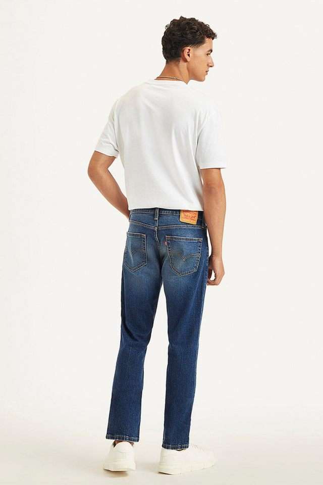 Light-Wash-Polyester-Slim-Fit-Men-s-Jeans