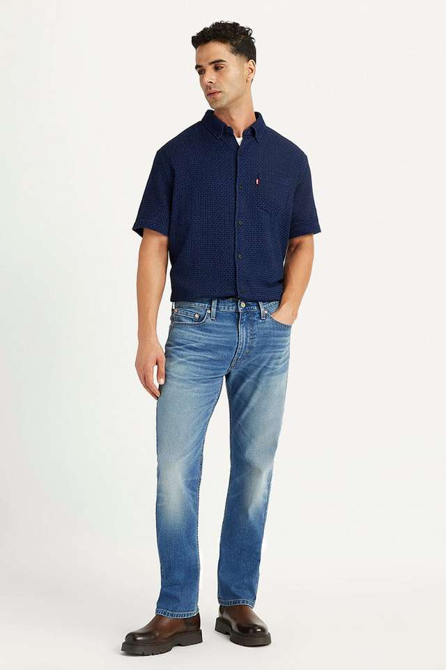 Buy Levis blue Light Wash Polyester Straight Fit Men's Jeans