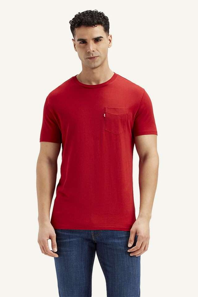 Solid-Cotton-Slim-Fit-Men-T-Shirt