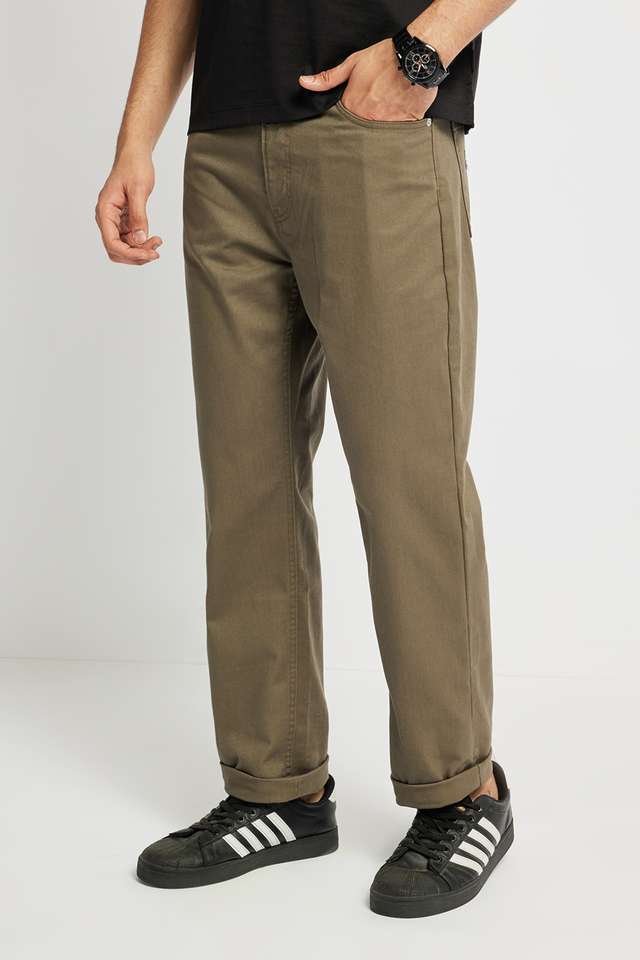Solid-Cotton-Straight-Fit-Men-s-Casual-Wear-Trousers