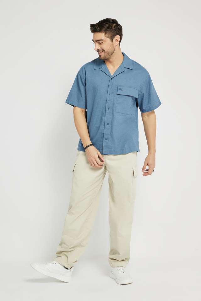Solid-Linen-Regular-Fit-Men-s-Casual-Wear-Shirt