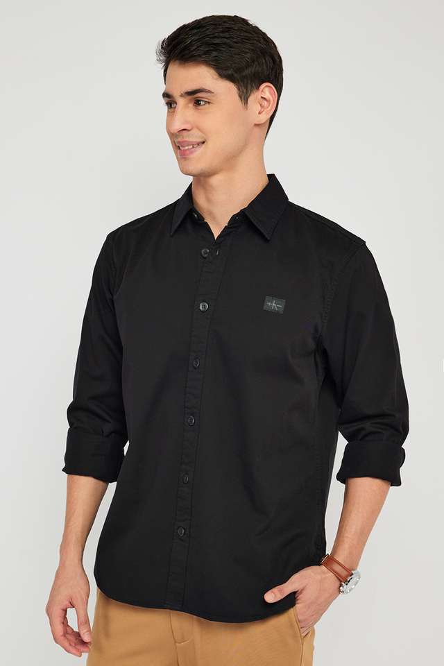 Solid-Cotton-Regular-Fit-Men-s-Casual-Wear-Shirt