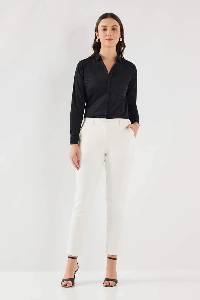 Solid-Collared-Satin-Women-s-Formal-Wear-Shirt