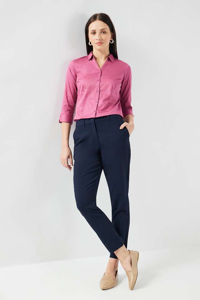 Dobby-Collared-Cotton-Women-s-Formal-Wear-Shirt