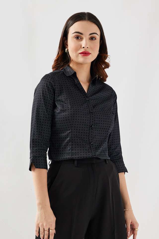 Printed-Blended-Fabric-Regular-Fit-Women-s-Shirt