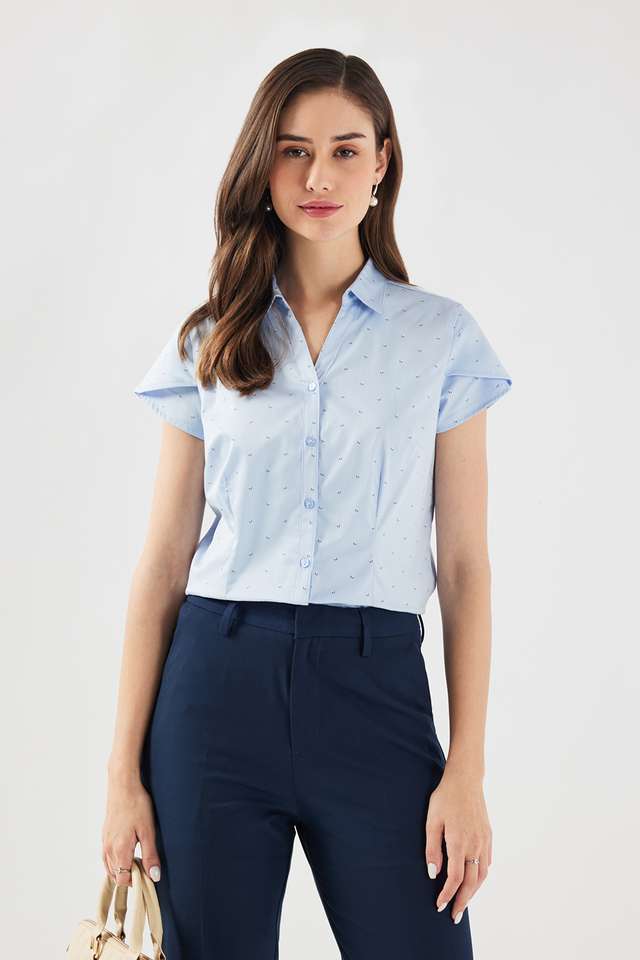 Printed-Blended-Fabric-Regular-Fit-Women-s-Shirt
