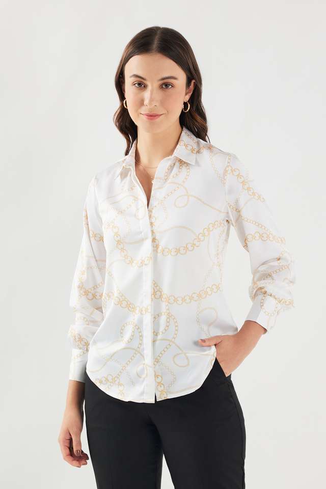 Printed-Collared-Satin-Women-s-Formal-Wear-Shirt