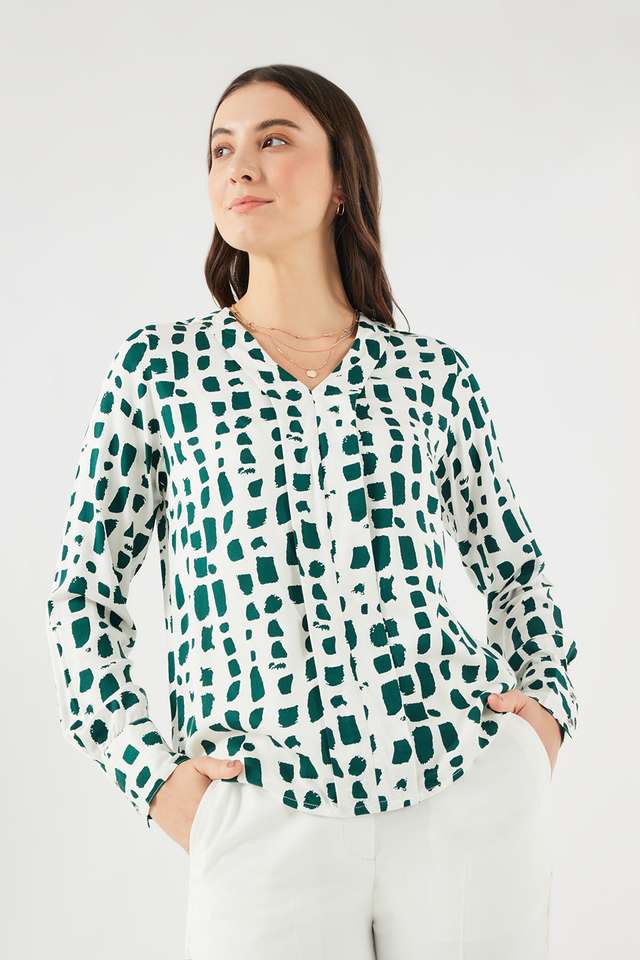 Printed-Modal-V-Neck-Women-s-Top