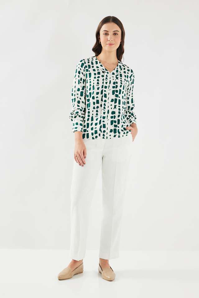 Printed-Modal-V-Neck-Women-s-Top