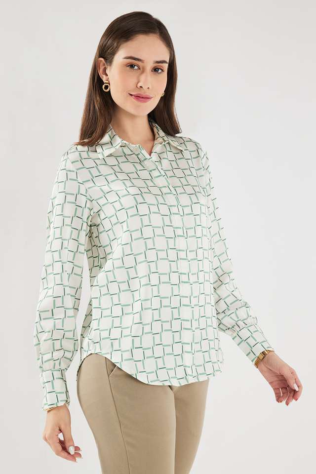 Printed-Blended-Fabric-Regular-Fit-Women-s-Shirt
