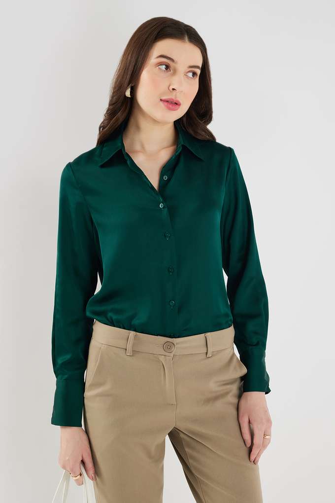 Solid-Collared-Satin-Women-s-Formal-Wear-Shirt