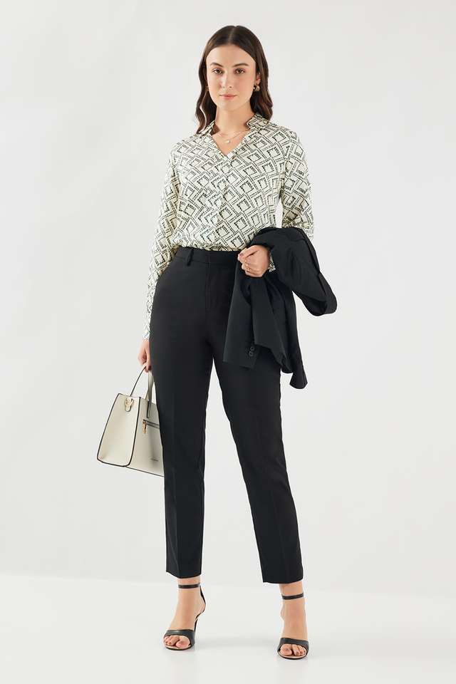 Printed-Modal-Collared-Women-s-Top