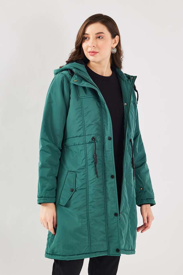 Solid-Polyester-Regular-Fit-Women-s-Jacket